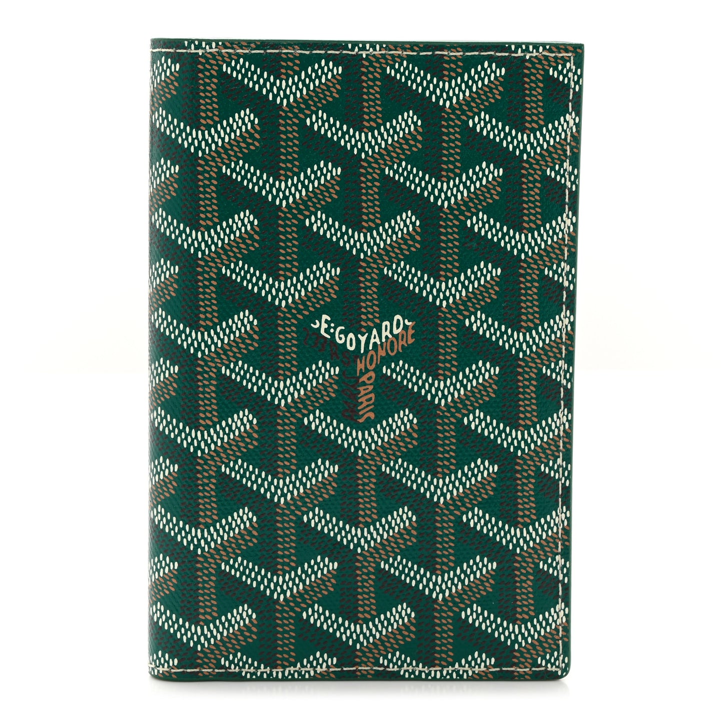 Goyardine Passport Wallet Green