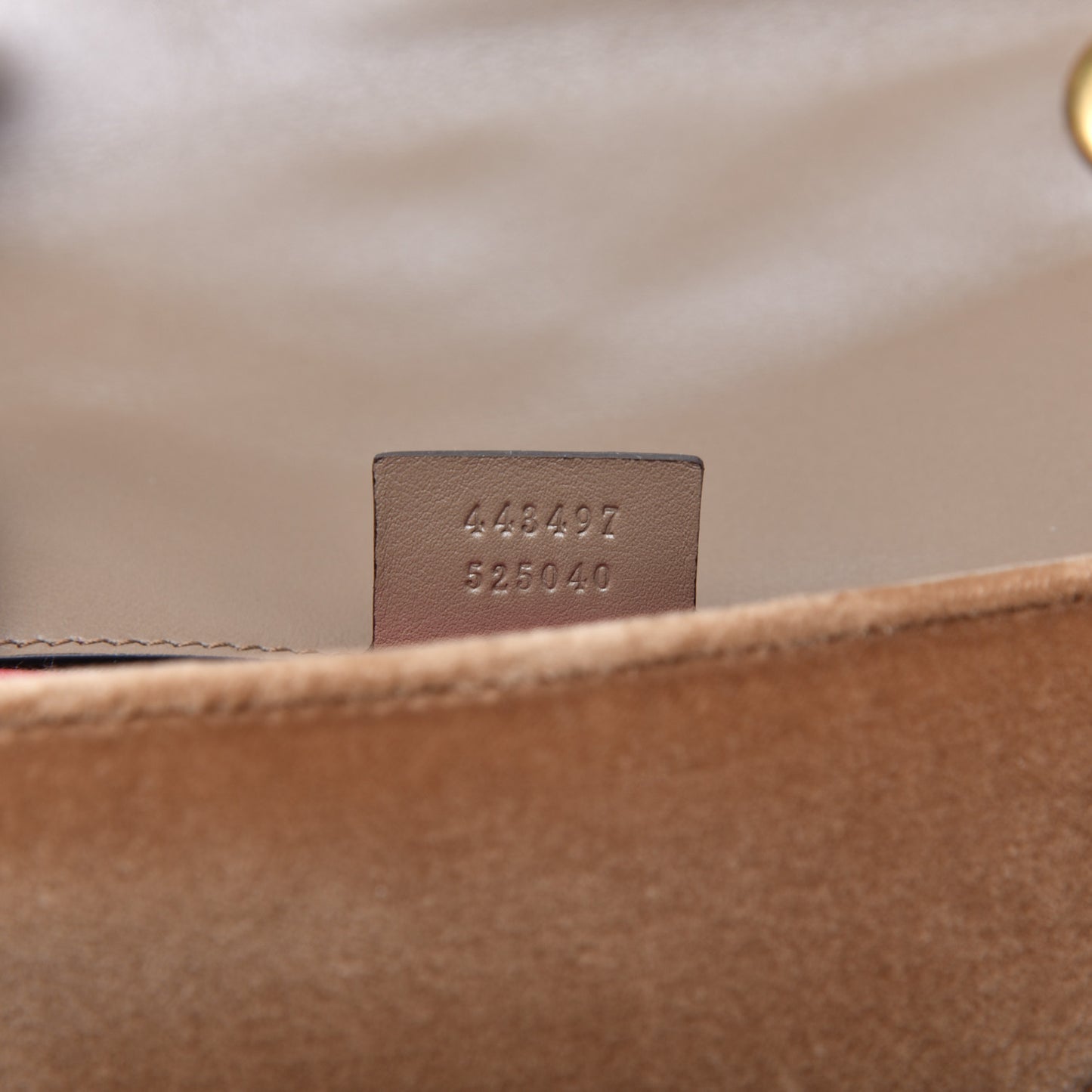 Velvet Matelasse Small GG Marmont Shoulder Bag Taupe