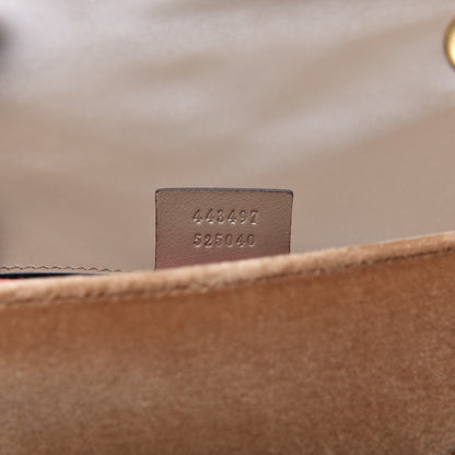 Gucci Velvet Matelasse Small GG Marmont Shoulder Bag Taupe 9 of 11