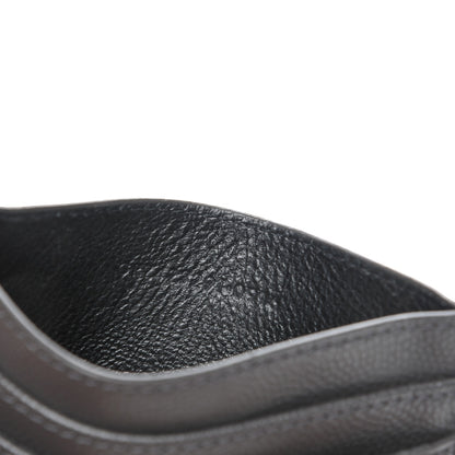 Saint Laurent Grain De Poudre Matelasse Chevron Monogram Credit Card Case Dark Anthracite 7 of 7