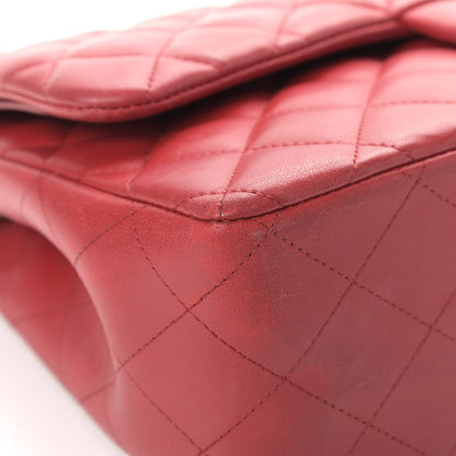Chanel Lambskin Quilted Jumbo Double Flap Red 12 of 16