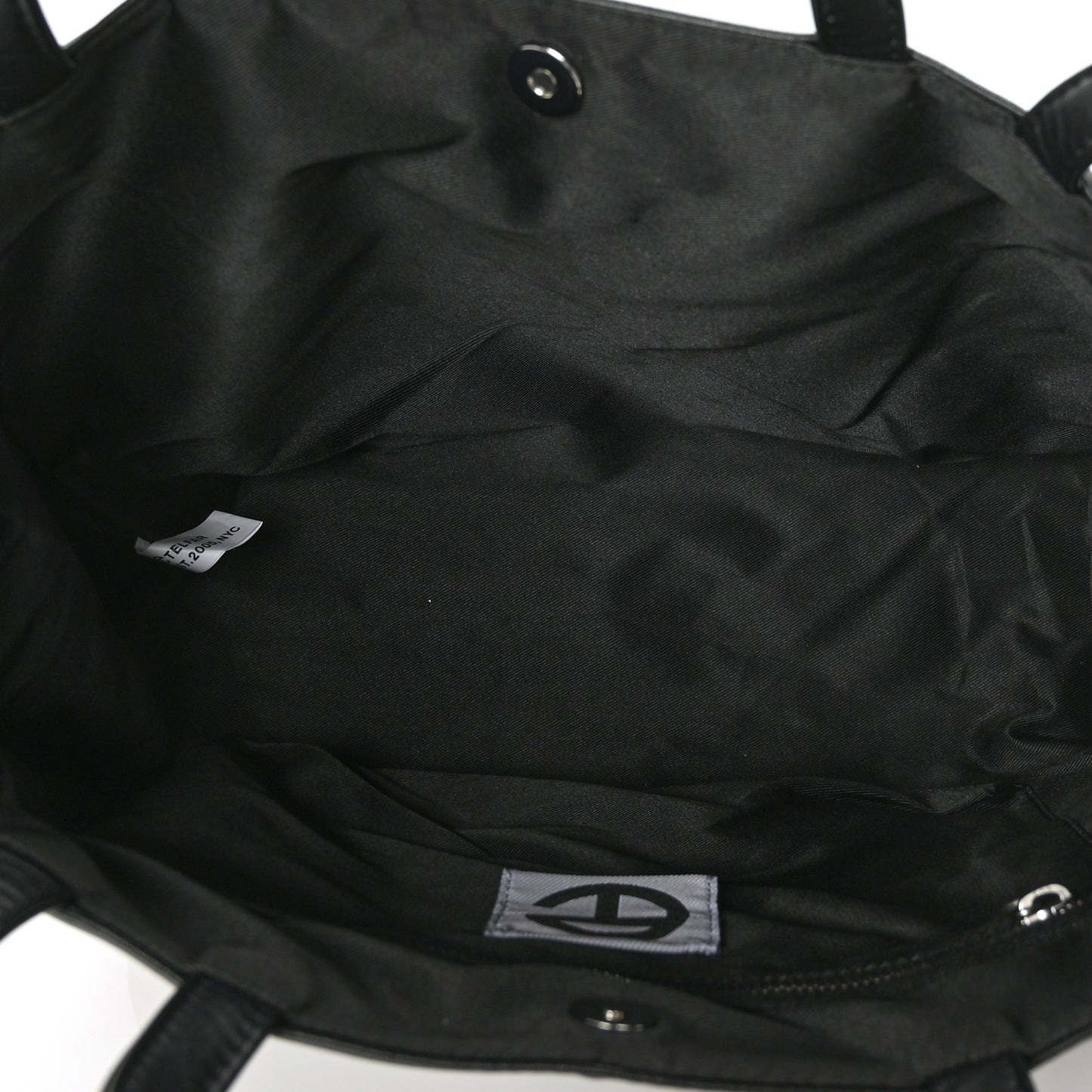 Vegan Leather Medium Shopping Bag Black