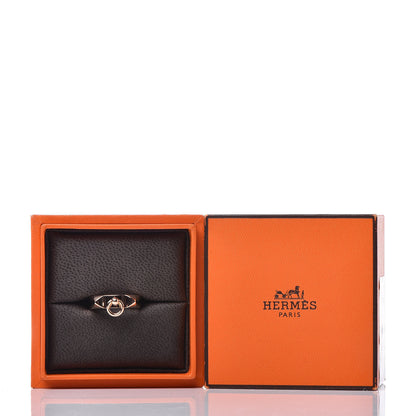 Hermes 18K Rose Gold PM Collier De Chien Ring 54 6.75 6 of 6