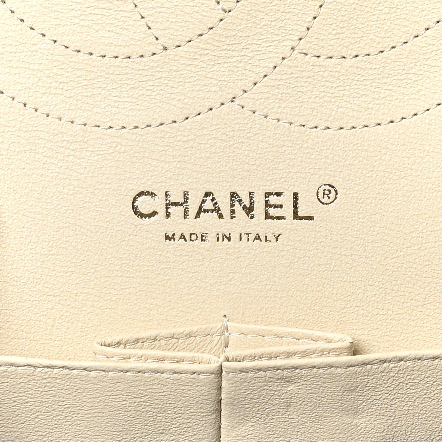 Caviar Quilted Jumbo Double Flap Light Beige
