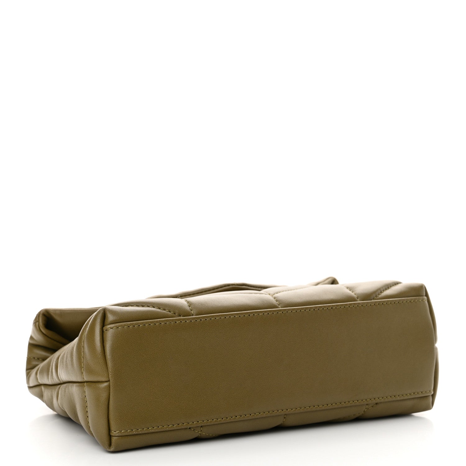 Saint Laurent Lambskin Quilted Toy Loulou Puffer Monogram Chain Satchel Hazel Green 4 of 12
