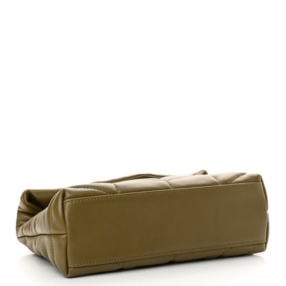 Saint Laurent Lambskin Quilted Toy Loulou Puffer Monogram Chain Satchel Hazel Green 4 of 12