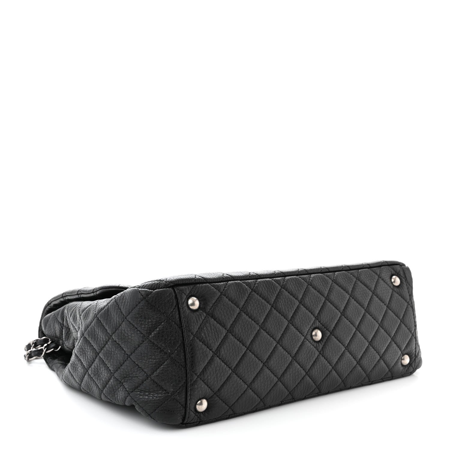 Chanel Calfskin Quilted XXL Travel Flap Bag Black 4 of 11