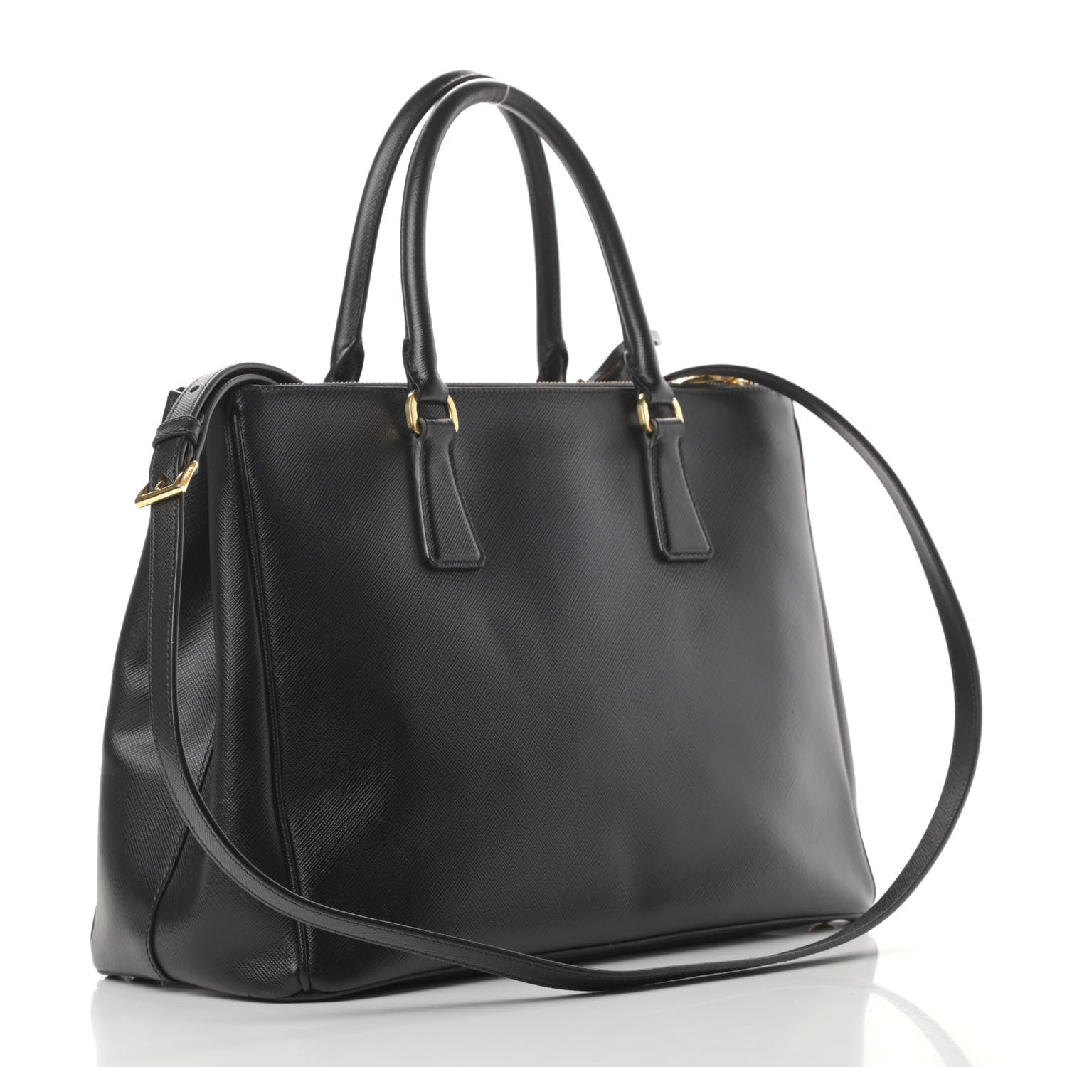 Prada Saffiano Medium Galleria Double Zip Tote Black 3 of 17