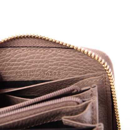Gucci Dollar Calfskin GG Marmont Zip Around Wallet Porcelain Rose 7 of 8
