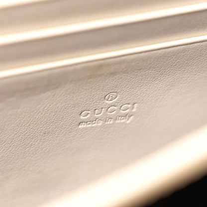 Gucci Calfskin Matelasse GG Marmont Chain Wallet Mystic White 8 of 17