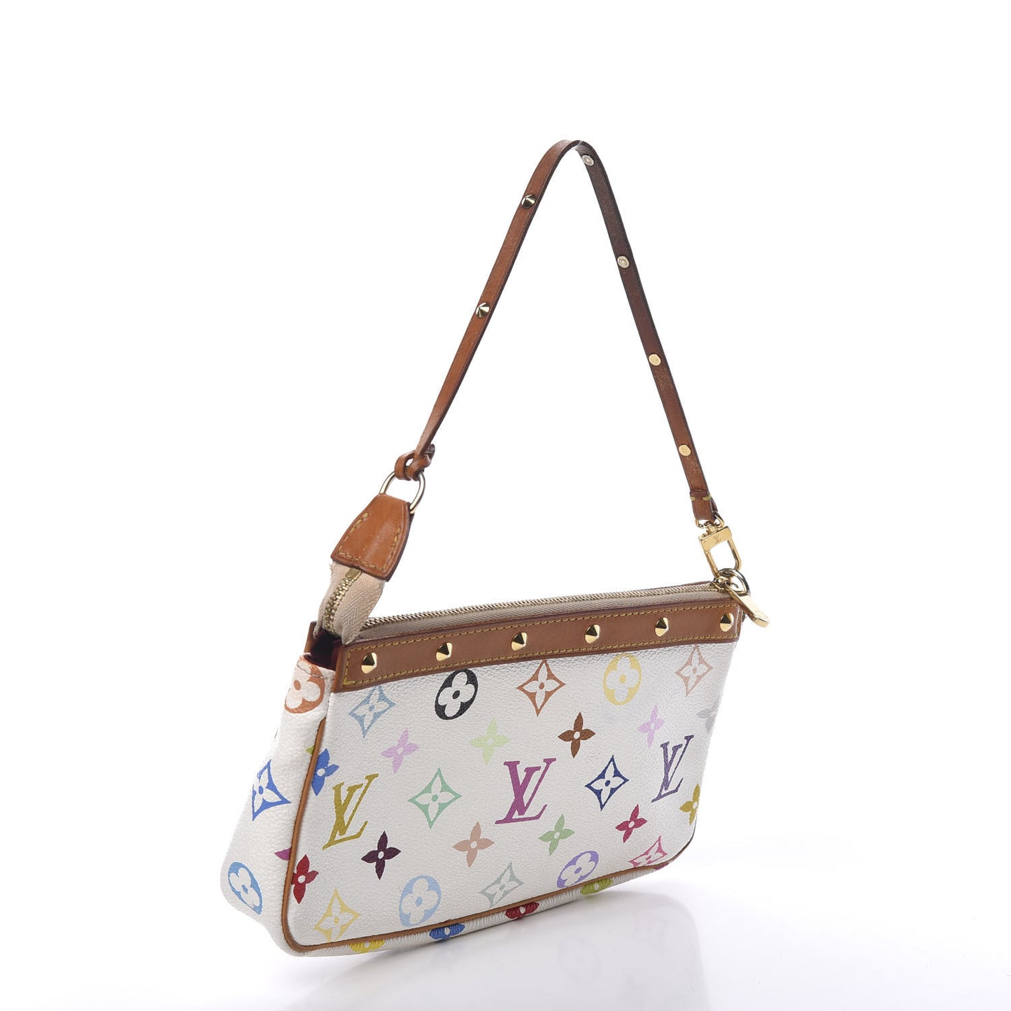 Monogram Multicolor Pochette Accessories White