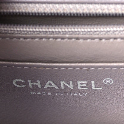 Chanel Iridescent Calfskin Chevron Quilted Mini Rectangular Flap Grey 6 of 12