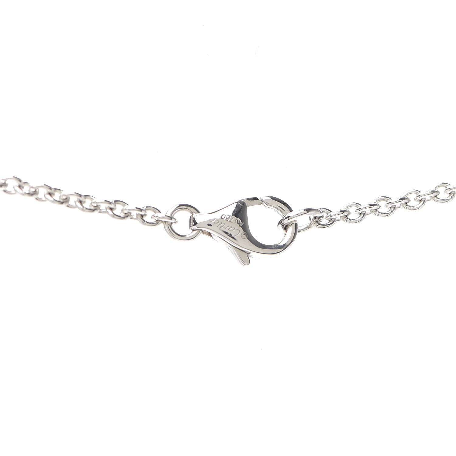 Cartier 18K White Gold Interlocking LOVE Necklace 6 of 8