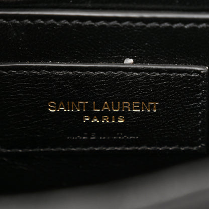 Saint Laurent Jersey Wool Patchwork Monogram Medium Jamie Baguette Black 6 of 10