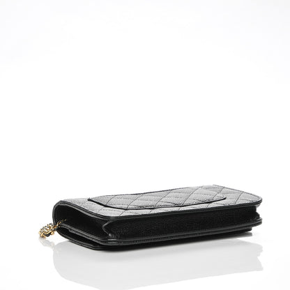 Chanel Caviar Quilted Wallet On Chain WOC Black 4 of 8