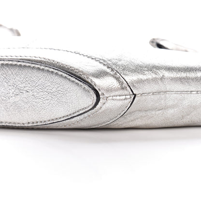 Alexander McQueen Metallic Lambskin De Manta Clutch Silver 9 of 12