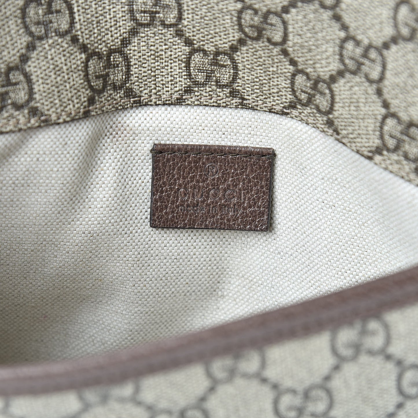 GG Supreme Monogram Neo Vintage Web Belt Bag Brown