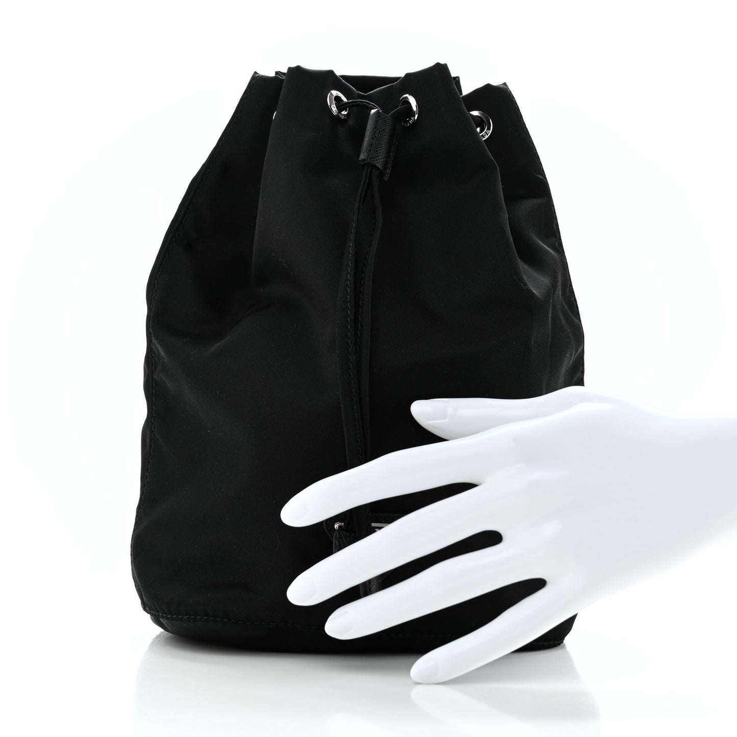 Nylon Vela Drawstring Pouch Black