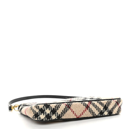 Burberry Wool Check Pochette Beige 4 of 9