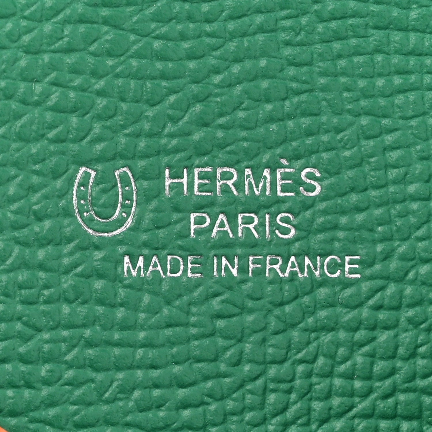 Hermes Epsom Horseshoe Verso Calvi Card Case Orange Vert Vertigo 7 of 10