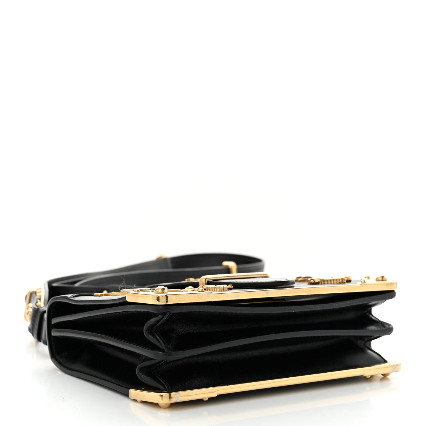 City Calf Saffiano Cahier Hearts Bag Black