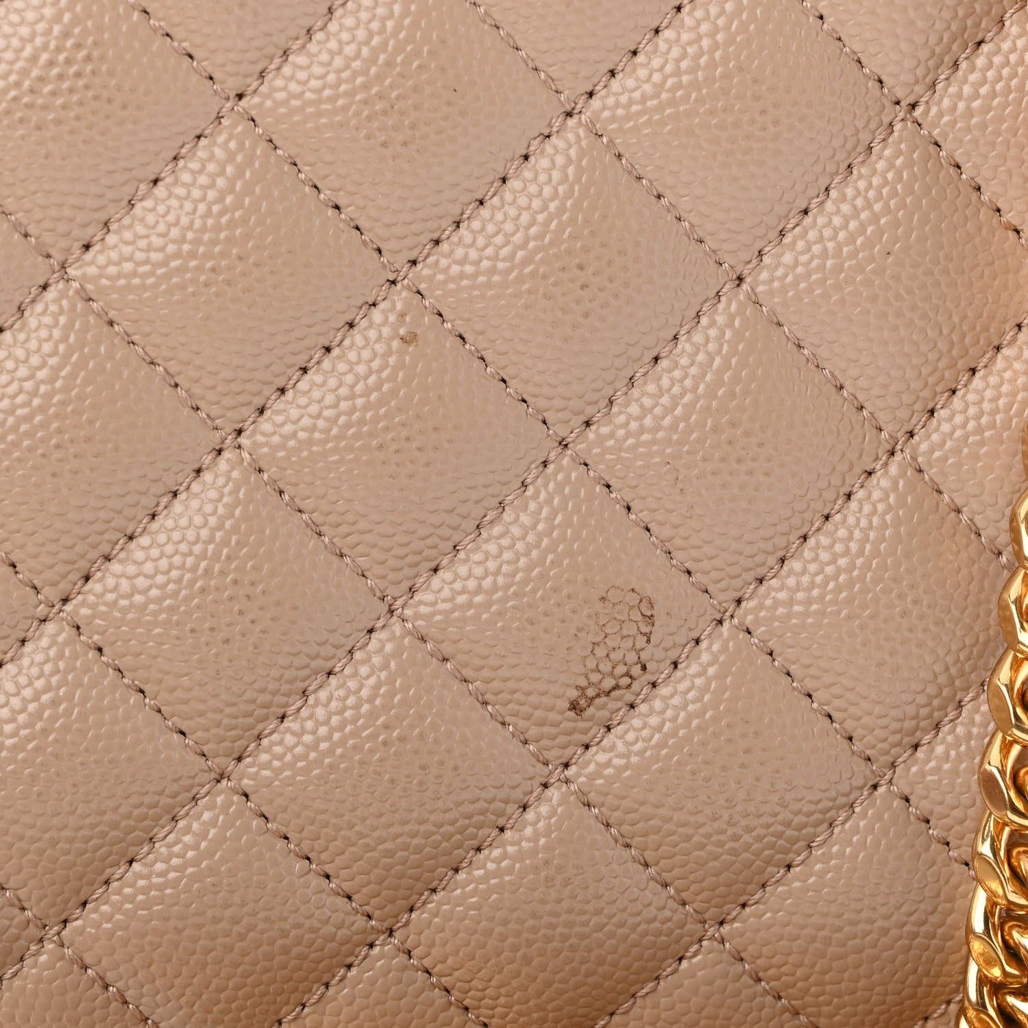 Saint Laurent Grain De Poudre Textured Mixed Matelasse Medium Triquilt Monogram Satchel Dark Beige 10 of 13