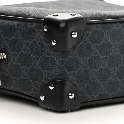 Gucci GG Supreme Monogram Selleria Calfskin Square Messenger Bag Black 6 of 11