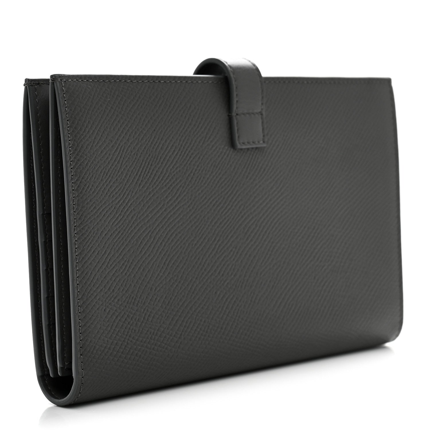 Celine Grained Calfskin Large Multifunction Strap Wallet Medium Grey 3 of 8