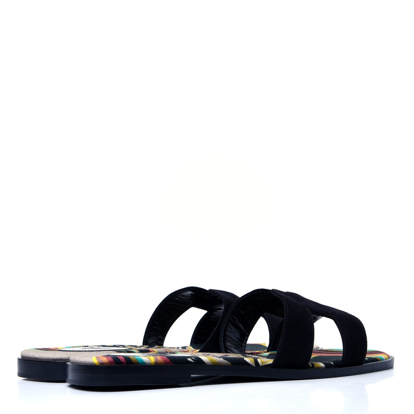Suede Goatskin Oran Sandals 38 Black