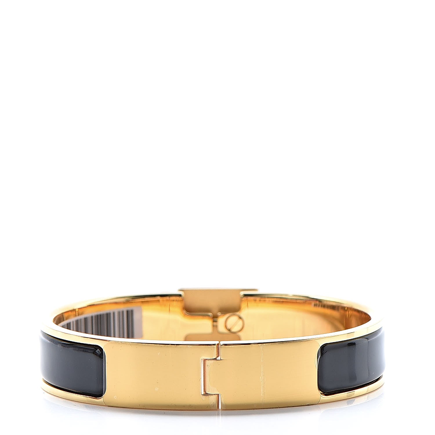 Hermes Enamel Narrow Clic Cadenas Bracelet PM Black 3 of 6