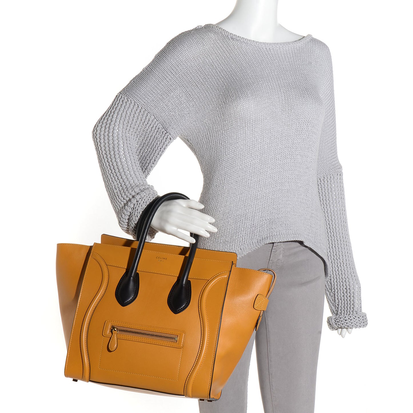 Smooth Calfskin Mini Luggage Amber