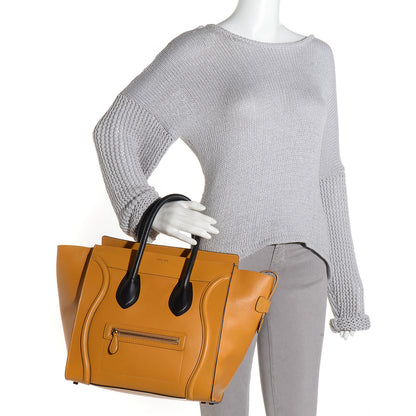 Celine Smooth Calfskin Mini Luggage Amber 2 of 9