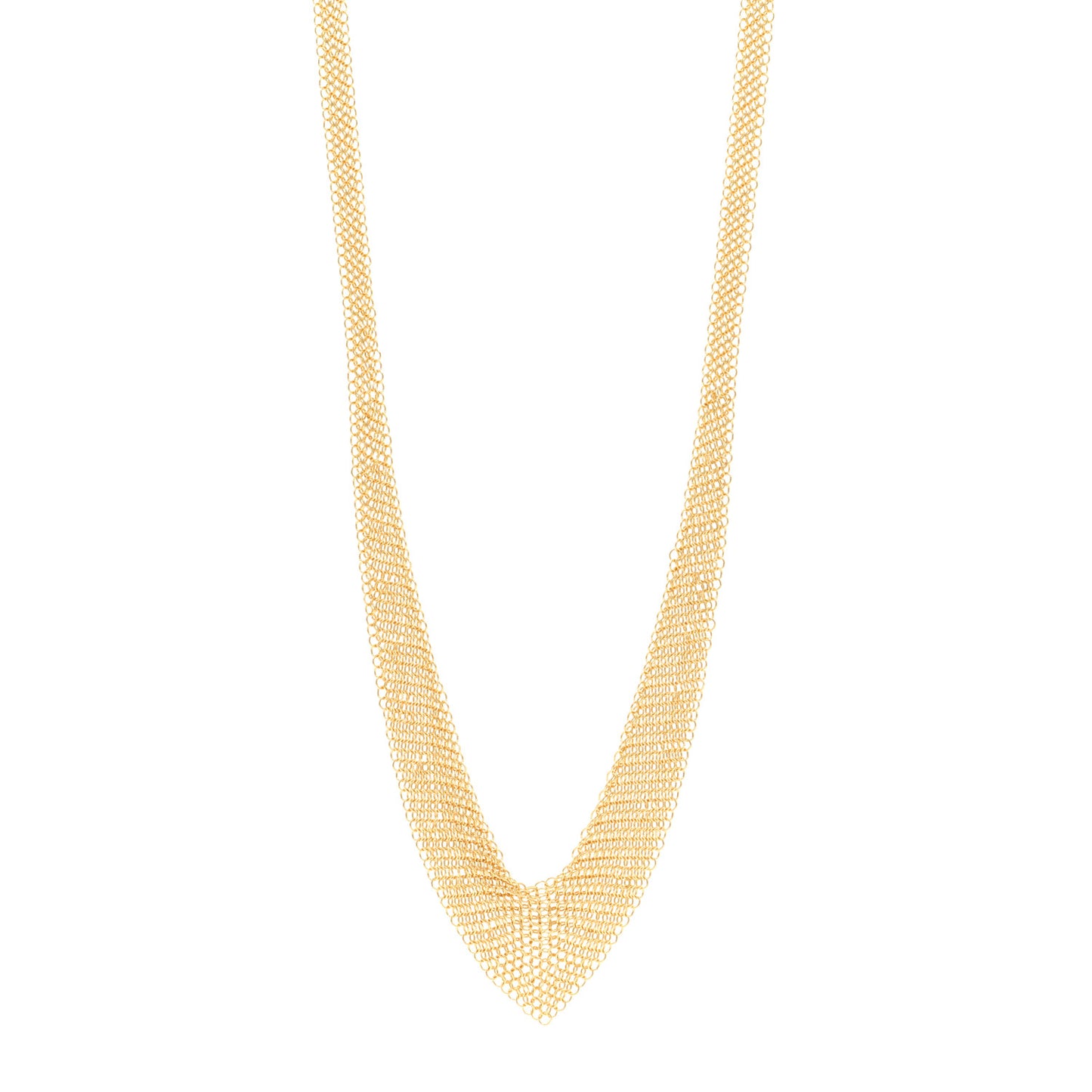 18k Yellow Gold Elsa Peretti Mesh Bib Necklace