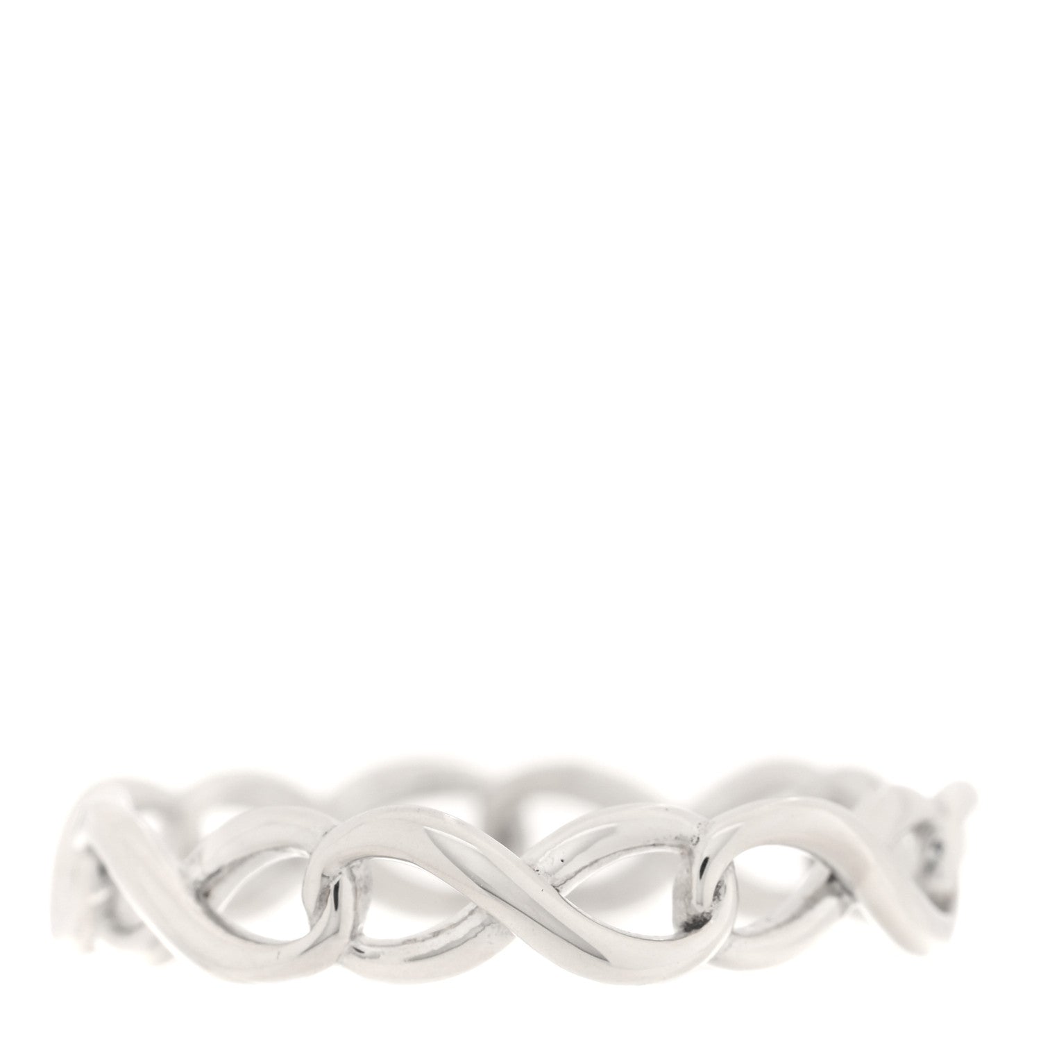 Tiffany Sterling Silver Narrow Infinity Band Ring 47 4.25 1 of 4