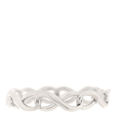 Tiffany Sterling Silver Narrow Infinity Band Ring 47 4.25 1 of 4