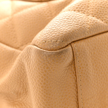 Chanel Caviar Quilted Petit Shopping Tote PST Dark Beige 11 of 16