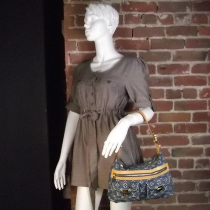 Louis Vuitton Monogram Denim Baggy PM Blue 2 of 8