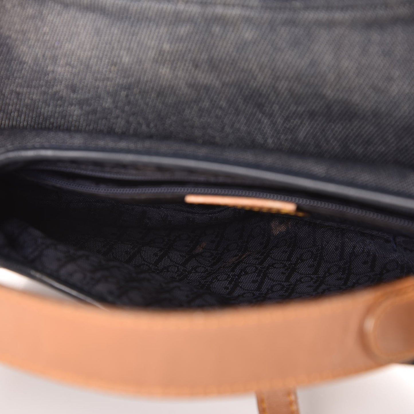 Denim Calfskin Saddle Bag Blue