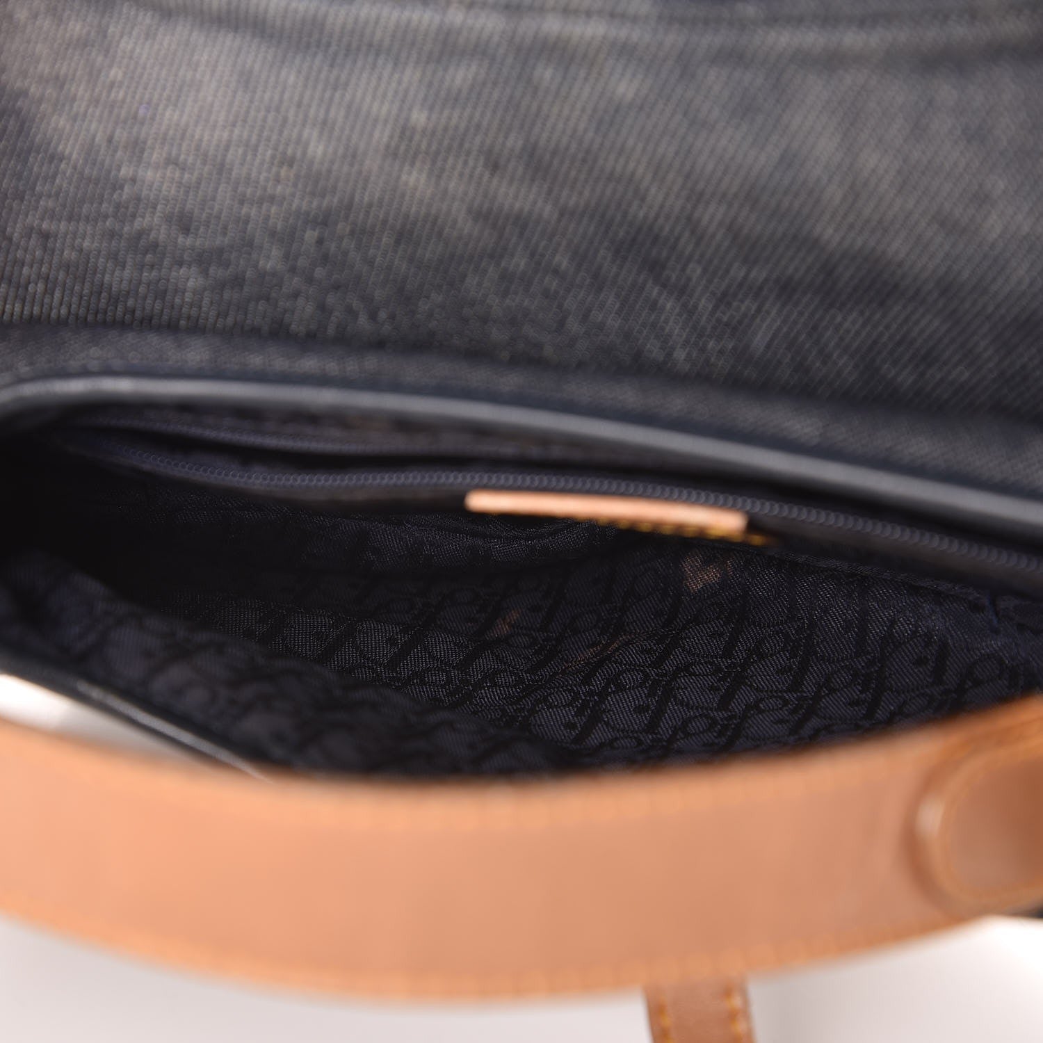 Christian Dior Denim Calfskin Saddle Bag Blue 5 of 9
