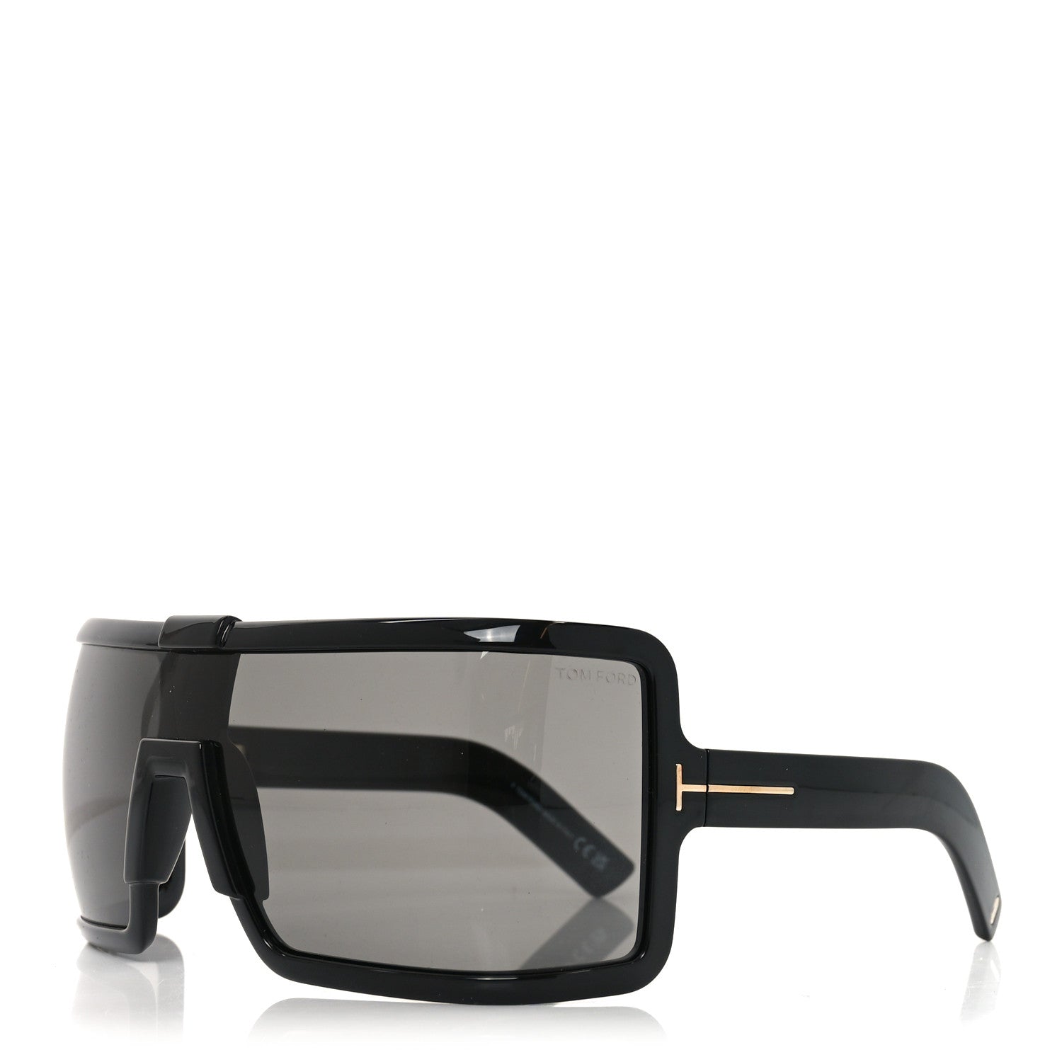 Tom Ford Acetate Parker Square Shield Sunglasses TF1118 Black 1 of 7
