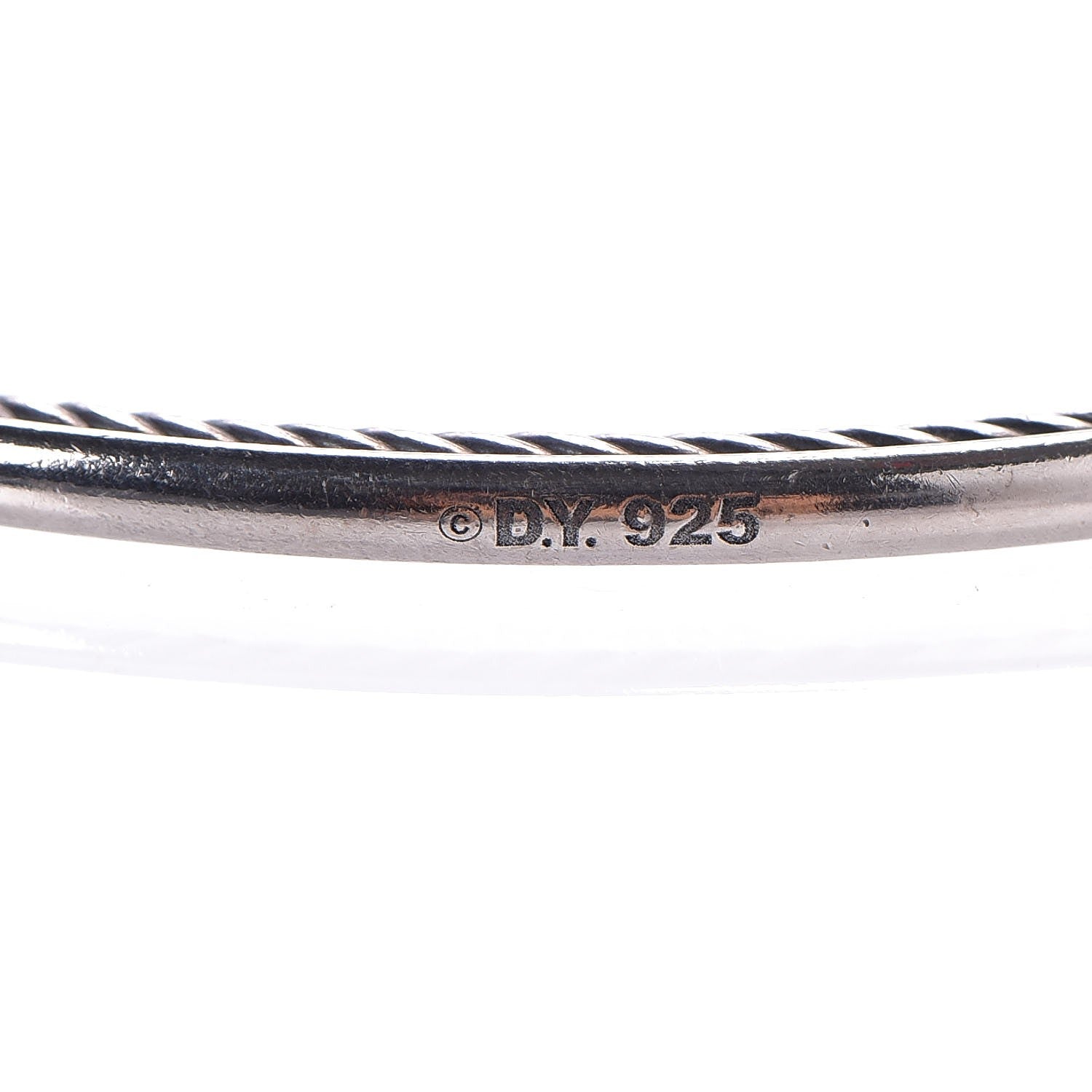 David Yurman Sterling Silver Black Diamond 3mm Oval Bracelet 5 of 5