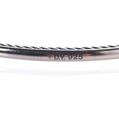 David Yurman Sterling Silver Black Diamond 3mm Oval Bracelet 5 of 5