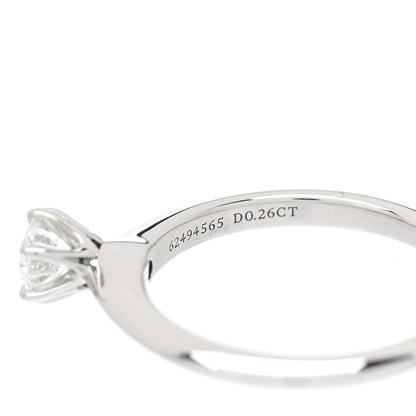 Tiffany Platinum Diamond .26ct Solitaire Engagement Ring 46 3.75 6 of 6