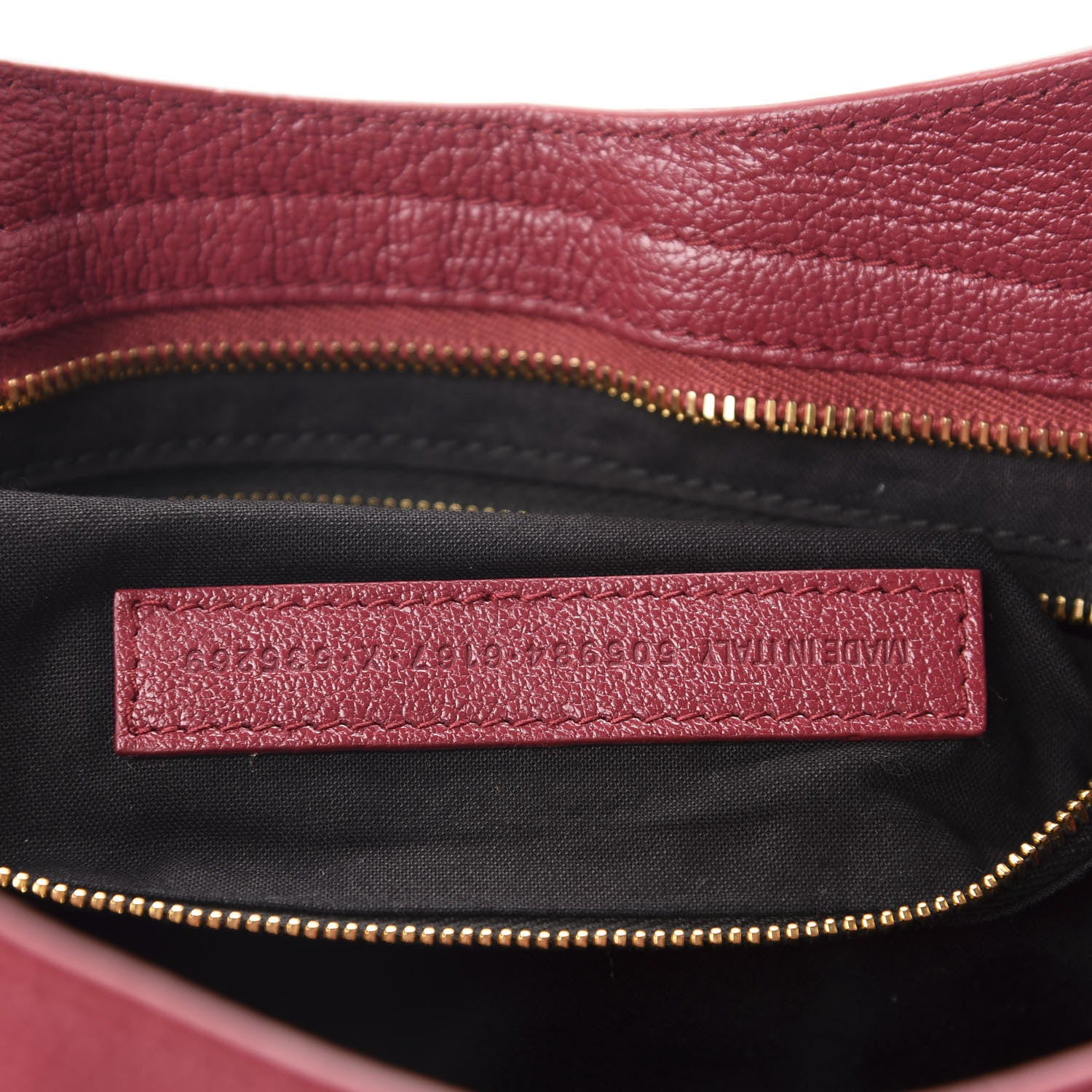 Balenciaga Chevre Gold Metallic Edge Hardware City Rouge Grenat 9 of 11