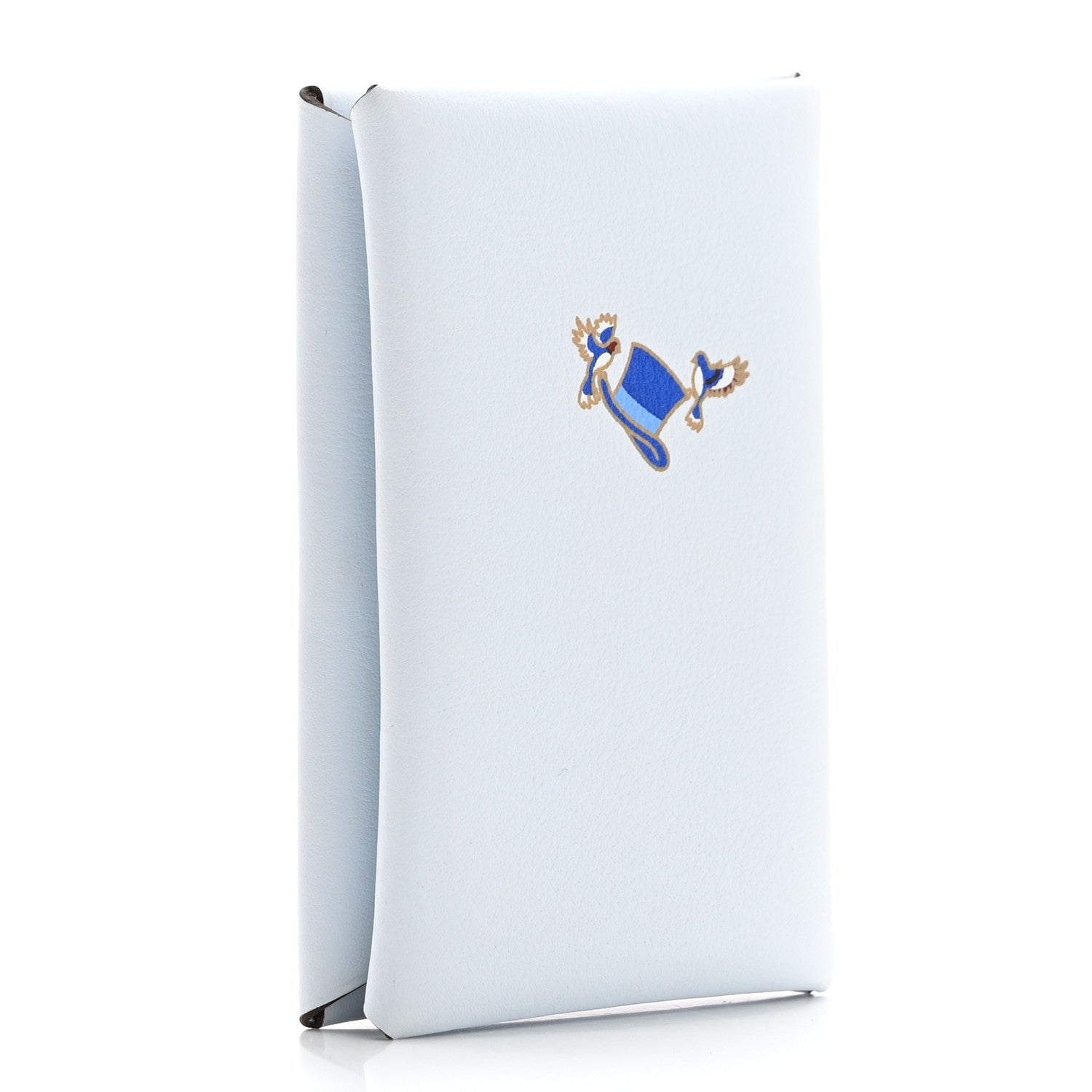 Hermes Swift Printed Cowboy Calvi Card Case Bleu Brume 3 of 8