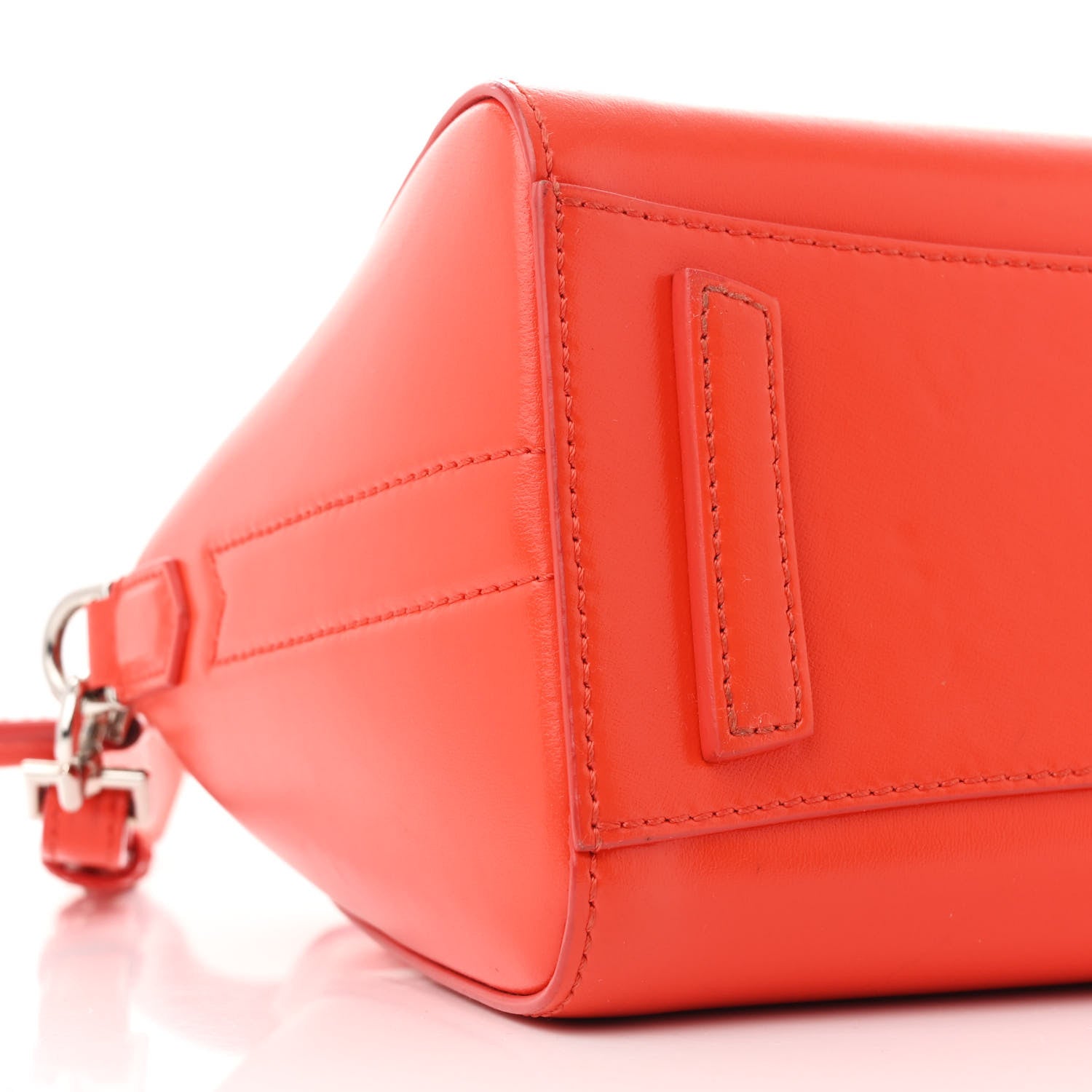 Givenchy Shiny Lord Calfskin Mini Antigona Bright Orange 9 of 13