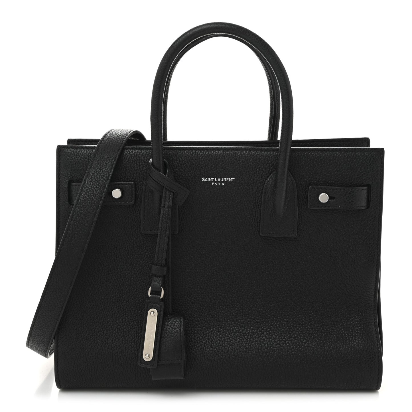 Grained Calfskin Baby Sac De Jour Souple Black