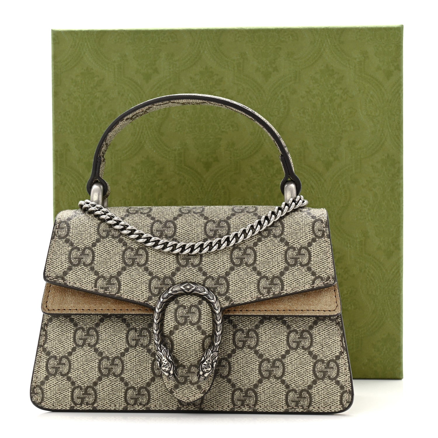 Gucci GG Supreme Monogram Mini Dionysus Top Handle Bag Taupe 10 of 10
