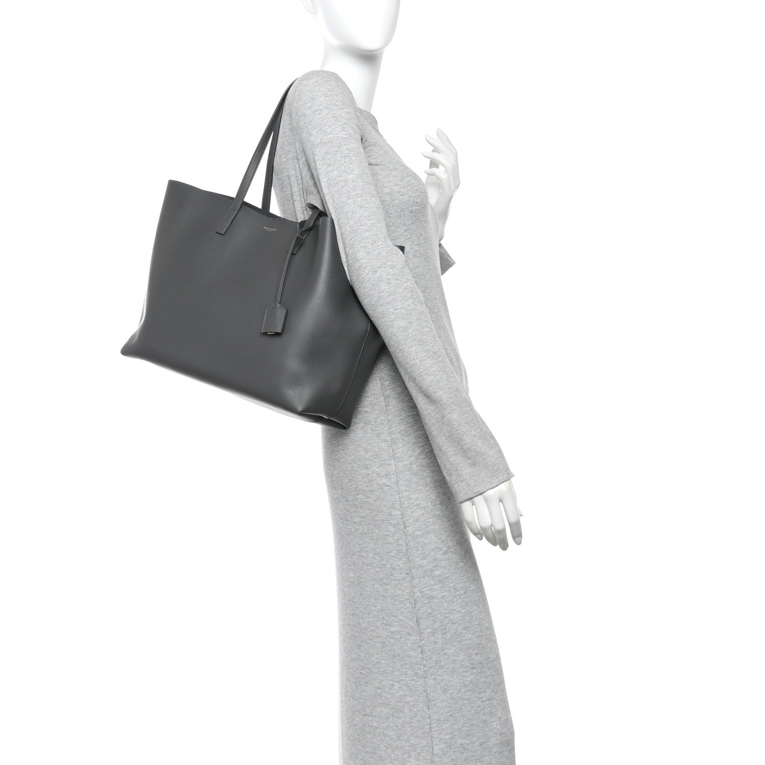 Saint Laurent Calfskin Large Shopping Tote Earth 2 of 10
