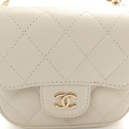Chanel Caviar Quilted Mini Clutch With Chain White 9 of 12